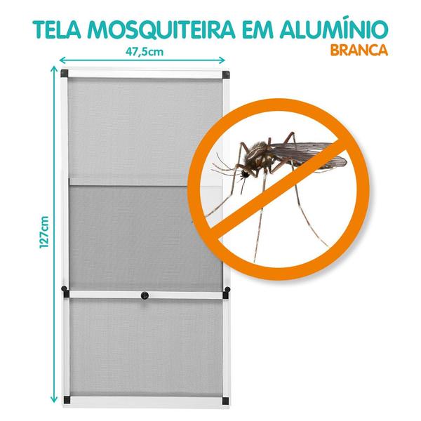 Imagem de Tela Mosquiteira em AlumíniO Altura Regulável de 68 a 127cm e Largura 47cm