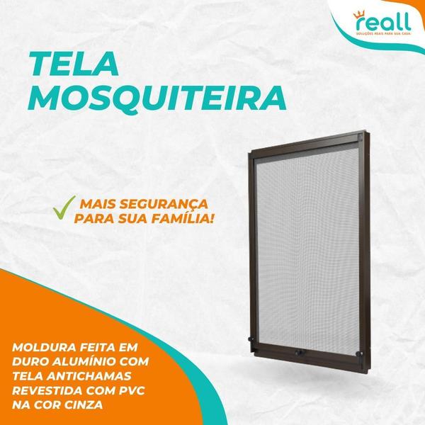 Imagem de Tela Mosquiteira Em Alumínio Altura Regulável Largura 60 Cm