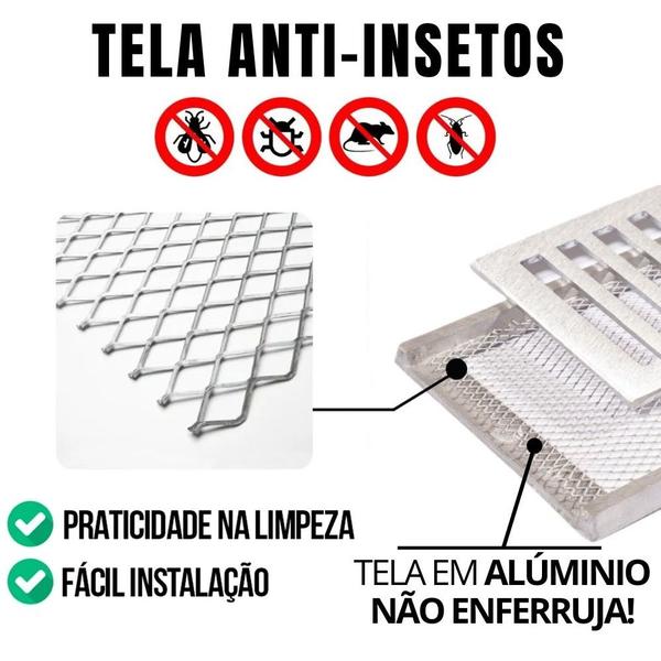 Imagem de Tela Mosquiteira Protetor De Ralo Grelha Anti Insetos Baratas Ratos 30x50 Proteção Casa