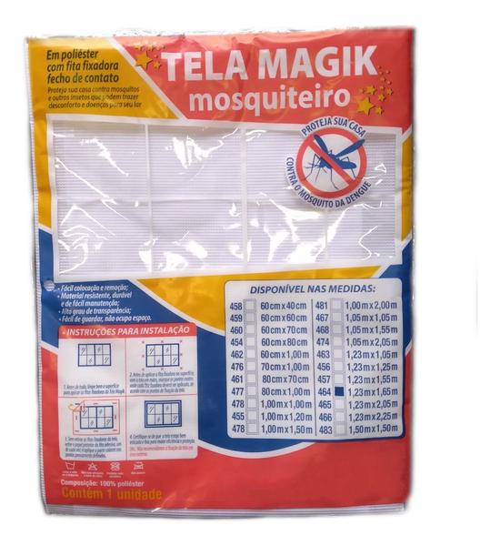 Imagem de Tela Mosquiteiro Poliester tiras autocolantes 123x165cm