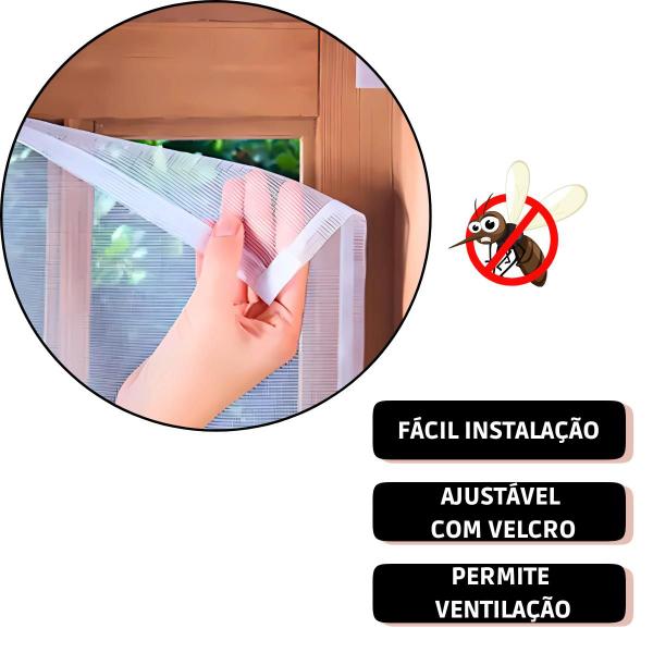 Imagem de Tela Mosquiteiro Proteção Anti Mosquito Dengue Janela Vários Tamanhos