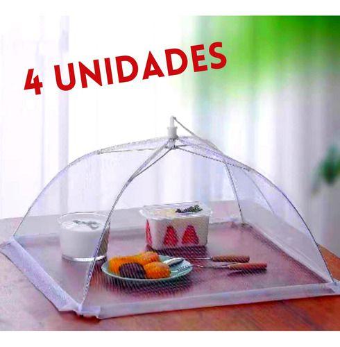 Imagem de Tela Mosquiteiro Protetor De Alimentos Tule 4uni