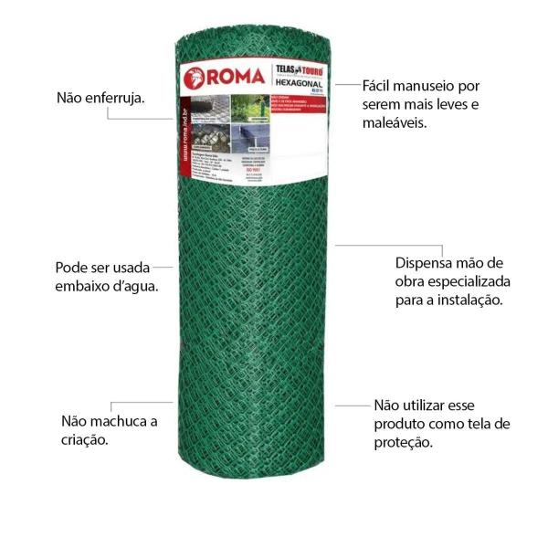 Imagem de Tela Multiuso Reforçada 13Mm 1M X 1M Viveiro Pesada