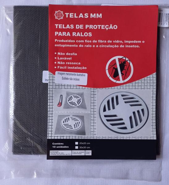 Imagem de Tela P/ Proteção De Ralos 20x20cm C/ 10 Pç