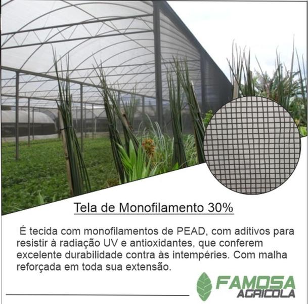 Imagem de Tela para horta 30% de sombreamento costurada  na medida de 6x50