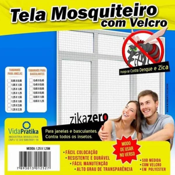 Imagem de Tela Para Janela Mosquiteiro Contra Dengue E Zica 1,25x1,05