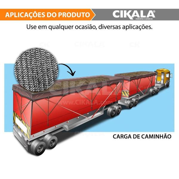 Imagem de Tela Preta Para Caminhão 10x3 Metros Para Transporte de Grãos Entulho Sucata Recicláveis