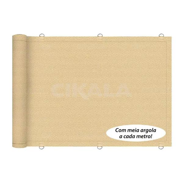 Tela Privacidade Areia Ck200 7.5x3 Metros Com Acabamento Cerca de Proteção Shade 200 G/m2 - CIKALA Imagem de Tela Privacidade Areia Ck200 7.5x3 Metros Com Acabamento Cerca de Proteção Shade 200 G/m2