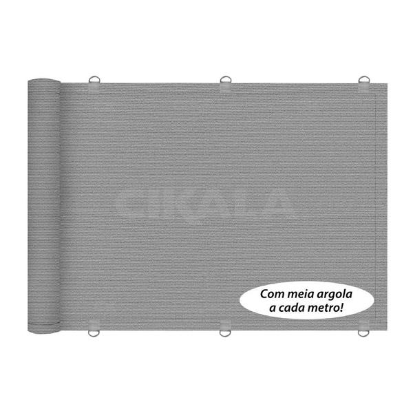 Imagem de Tela Privacidade Cinza Ck200 10x1.5 Metros Com Acabamento Cerca de Proteção Shade 200 G/m2