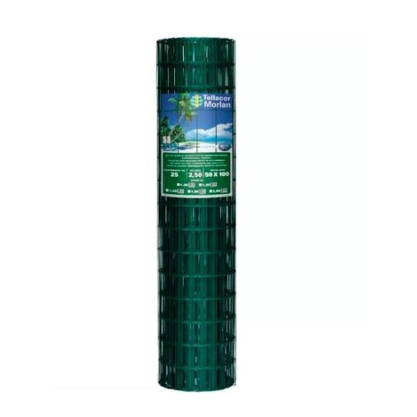 Imagem de Tela Revestida Tellacor Morlan 100 x 50mm Fio 2,50mm 1,80 x 25m Verde