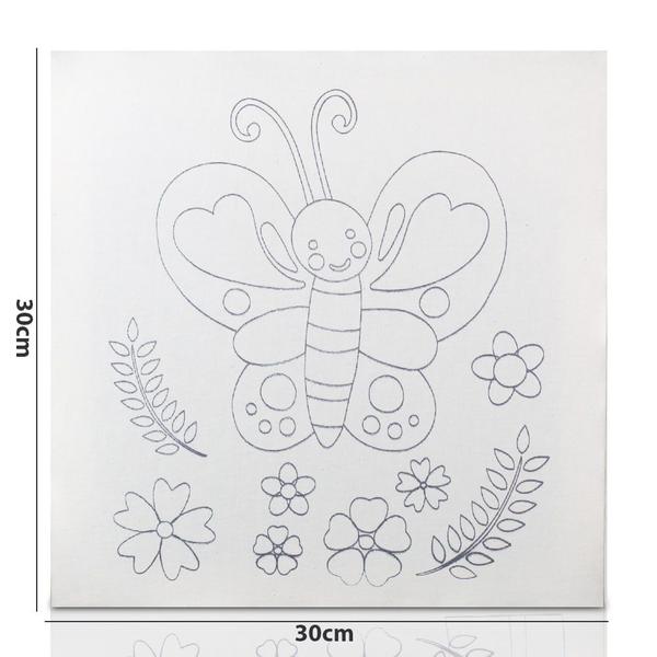 Imagem de Tela Riscada 30x30 8157 Borboleta