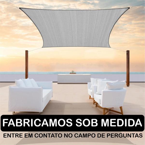 Imagem de Tela Shade 2x2 Toldo Sombreamento Lona Sombrite Proteção Uv Cobertura Sombra Piscina Garagem