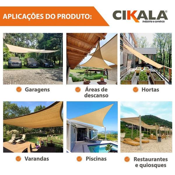 Imagem de Tela Shade Sombreamento Areia 3x2 Metros +Kit Fixação