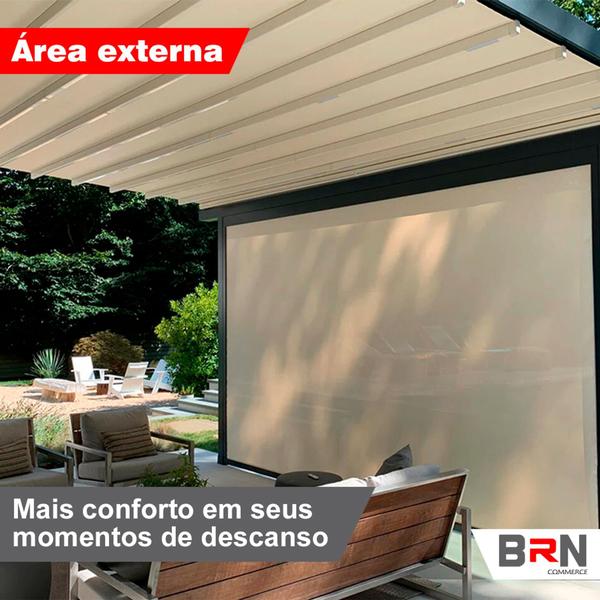 Imagem de Tela Shade Toldo Sombreamento Cor Areia 5x4 Metros + Kit De Instalação