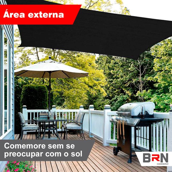 Imagem de Tela Shade Toldo Sombreamento Cores Cobertura 5x3 Metros + Kit De Instalação