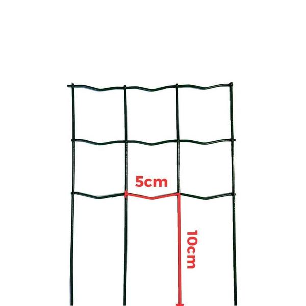 Imagem de Tela Soldada PVC Verde Malha 5x10 2.0M X 25M FIO 2,5mm BWG 12 Algom