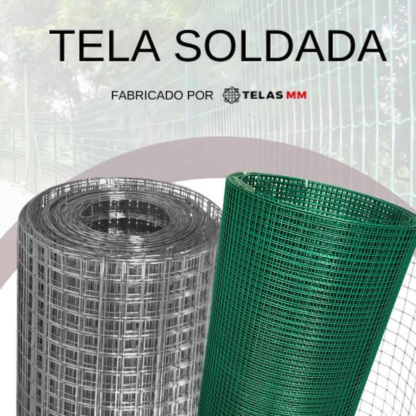 Tela Soldada Revestida PVC 6,25mm Jardim Pets 5,00m X 1,00m - Telas MM Imagem de Tela Soldada Revestida PVC 6,25mm Jardim Pets 5,00m X 1,00m
