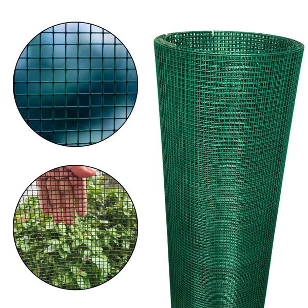 Tela Soldada Revestida PVC 6,25mm Jardim Pets 5,00m X 1,00m - Telas MM Imagem de Tela Soldada Revestida PVC 6,25mm Jardim Pets 5,00m X 1,00m