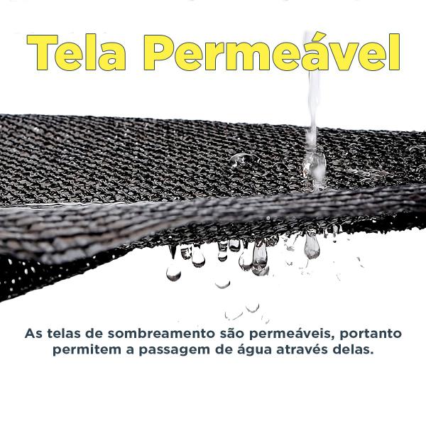 Imagem de Tela Sombreamento 90% Preto 4x2 Pergolado Piscina Acabamento