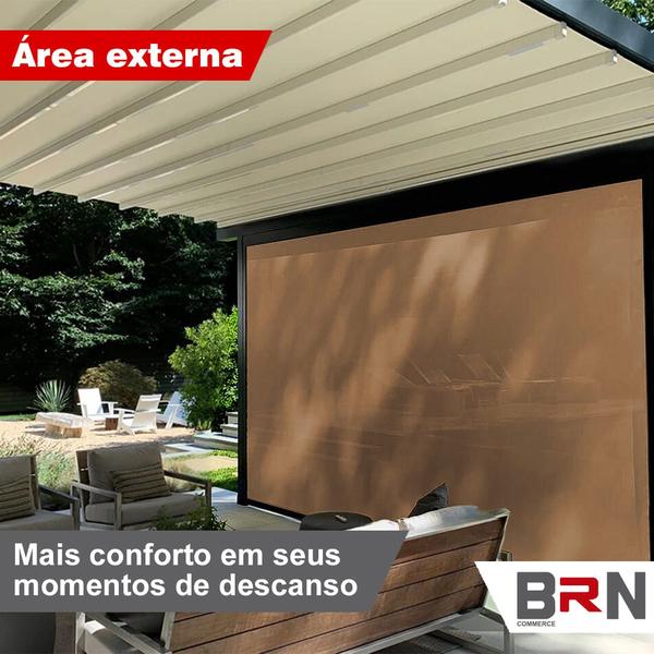 Imagem de Tela Sombreamento Decorativa 2,5x1 + Kit Instalação