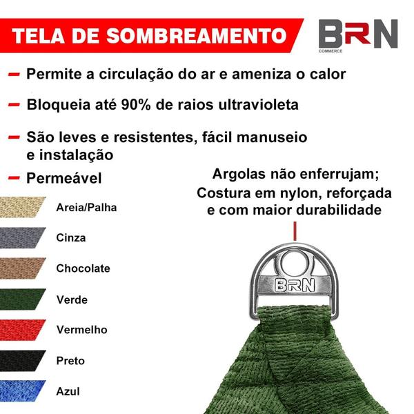 Imagem de Tela Sombreamento Decorativa 2x1 + Kit Instalação