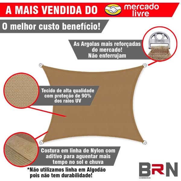 Imagem de Tela Sombreamento Decorativa 3,5x2 + Kit Instalação