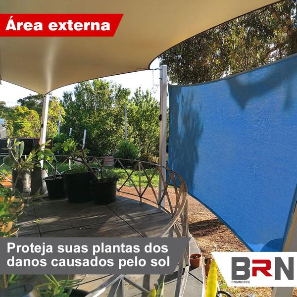 Imagem de Tela Sombreamento Decorativo Azul Cobertura 2x2 Metros