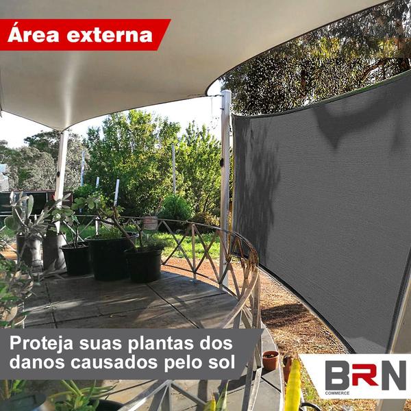 Imagem de Tela Sombreamento Decorativo Cinza Cobertura 4x2,5 Metros