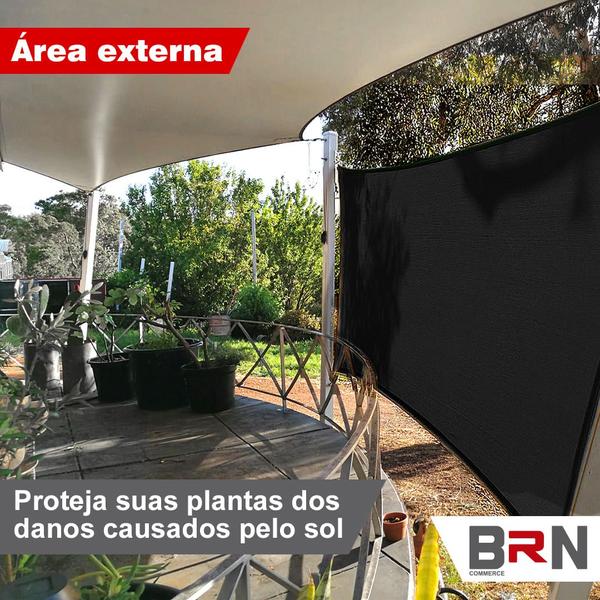 Imagem de Tela Sombreamento Decorativo Preto Cobertura 2x1 Metros