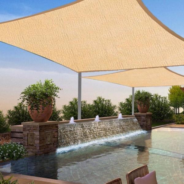 Imagem de Tela Sombreamento Solar Shade 2x2m Areia Com Kit Instalação