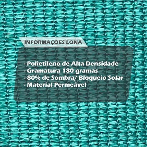 Imagem de Tela Sombreamento Solar Shade 4x2m Verde Com Kit Instalação