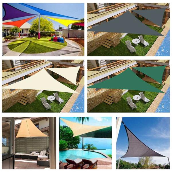 Tela Sombreamento Triangular Cinza 3x3x3 Mts +Kit Instalação - Têxtil Sauter Imagem de Tela Sombreamento Triangular Cinza 3x3x3 Mts +Kit Instalação