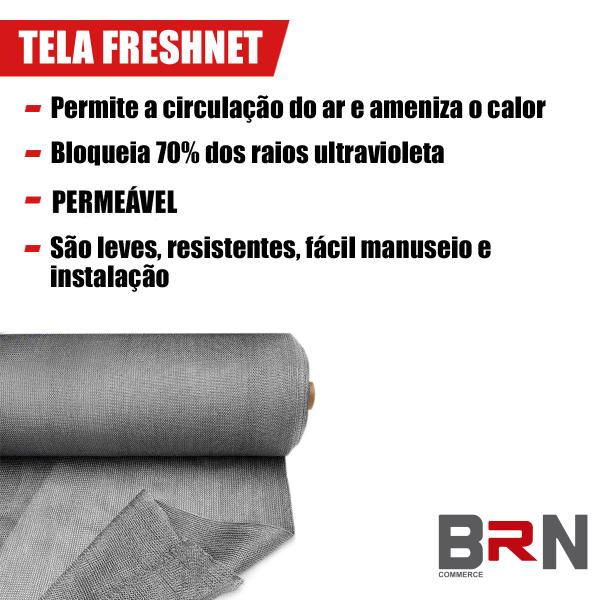 Imagem de Tela Sombrite 70% Prata Térmica Freshnet Cobertura Para Cultivo 7x1 Metro Linear