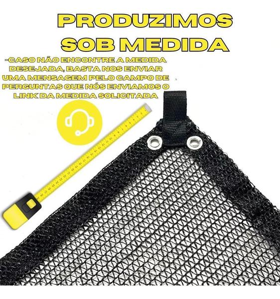 Imagem de Tela Sombrite Hortas/Estufas 50% Preto 2X2 Bainha/Ilhós