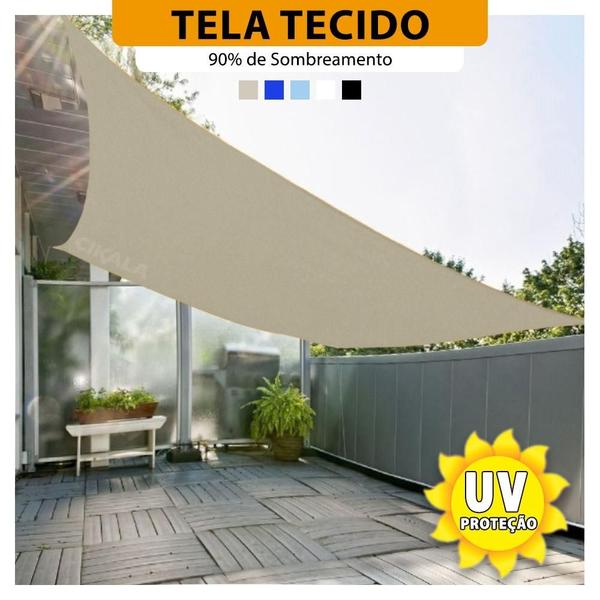 Imagem de Tela Tecido Areia 7.5x3 Decorativa Sombreamento Poliester