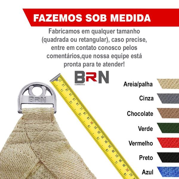 Imagem de Tela Toldo Sombreamento 90% Cor Areia Cobertura Decorativa 4x2 Metros