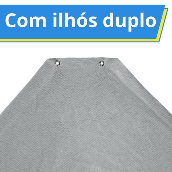 Imagem de Tela Toldo Sombreamento Shade 80% 5x8 Com Acabamento + Kit  