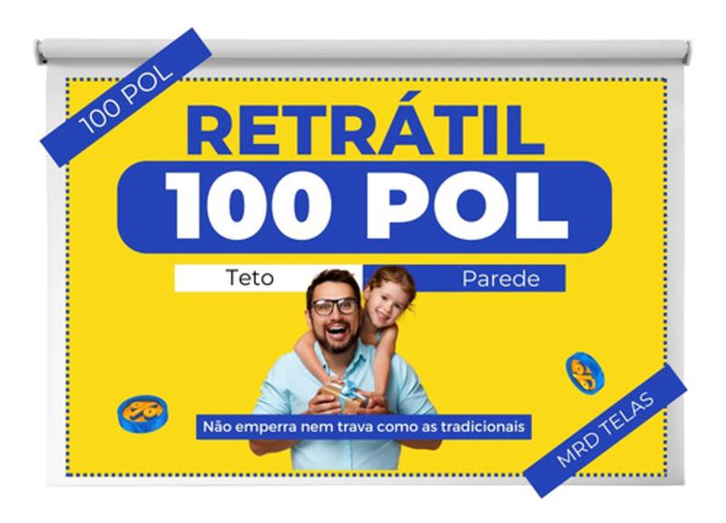 Imagem de Telão Para Datashow Retrátil Lona De Projeção Retrátil 100 Polegadas Teto Parede