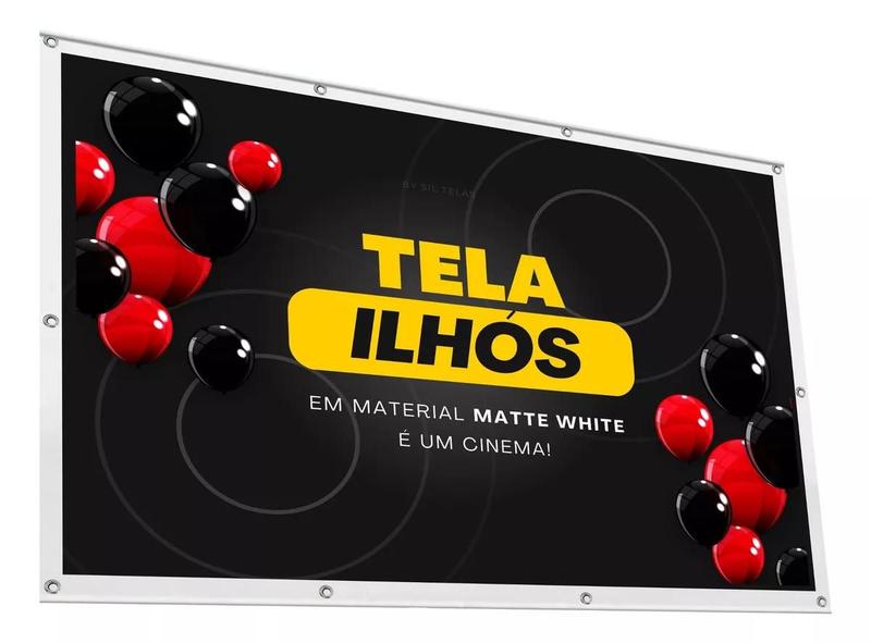 Imagem de Telão Tela Projeção Datashows Projetores Tela Cinema 200 polegadas