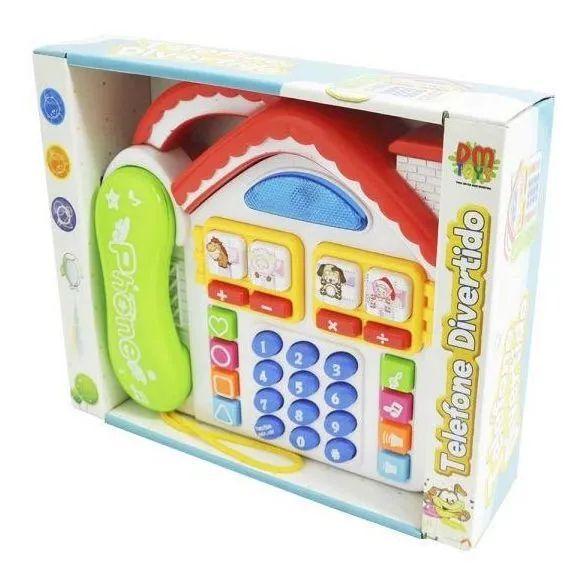 Telefone Brinquedo Casinha C/ Bichinhos Luz Som E Música. - DM TOYS Imagem de Telefone Brinquedo Casinha C/ Bichinhos Luz Som E Música.