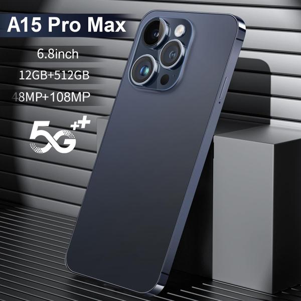 Imagem de Telefone celular A15 PROMAX 5G 12GB+512GB 108MP+48MP 6.8" Azul