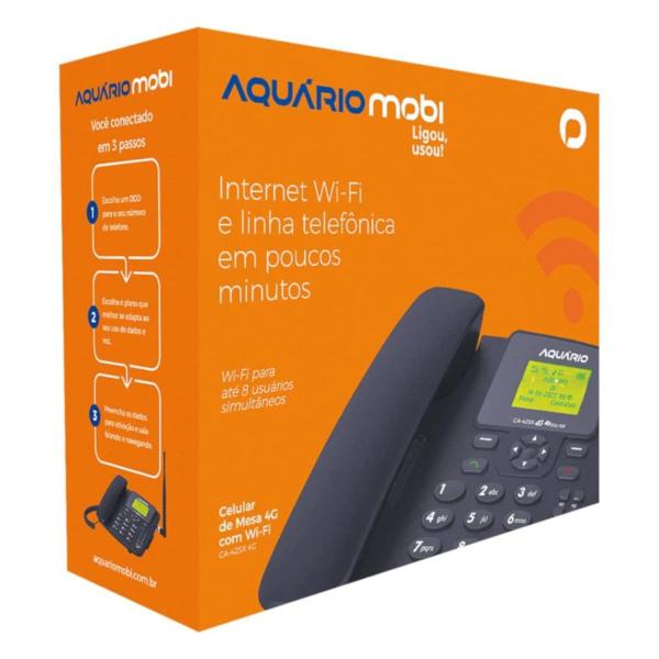 Imagem de Telefone celular fixo de mesa aquario 4g com wifi dual chip