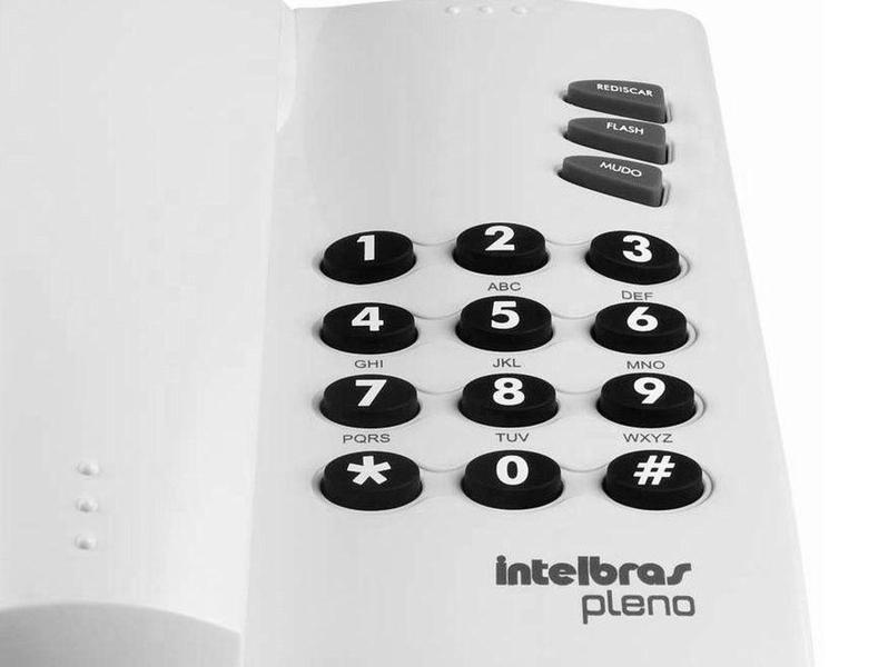 Telefone Com Fio Intelbras Pleno - Chave Bloq. Cinza Imagem de Telefone Com Fio Intelbras Pleno - Chave Bloq. Cinza