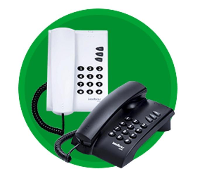 Imagem de Telefone com Fio Pleno sem chave Preto e Branco - Intelbras