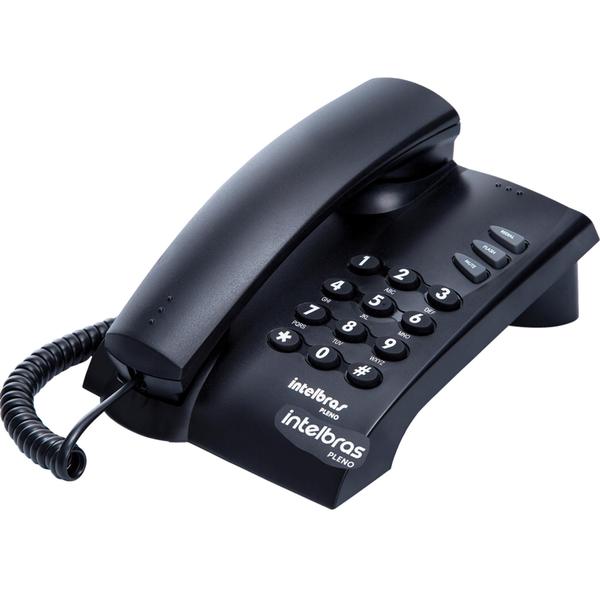 Imagem de Telefone com Fio Pleno sem chave Preto e Branco - Intelbras