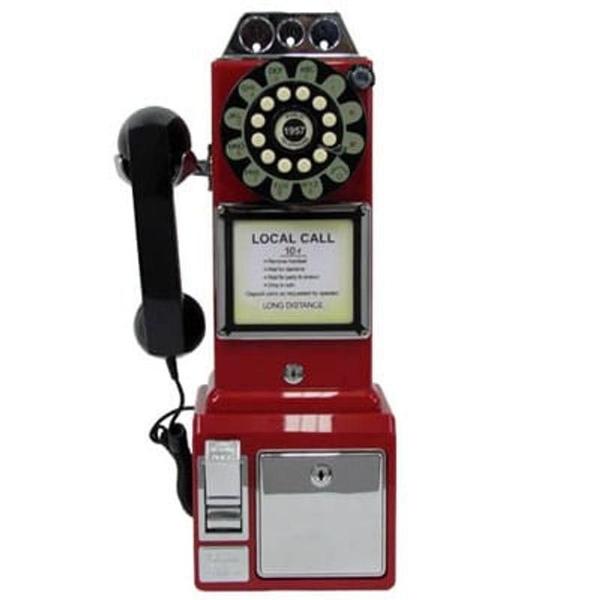 Telefone Com Fio Retro Classic Watson Vermelho 33.749 Classic Imagem de Telefone Com Fio Retro Classic Watson Vermelho 33.749 Classic