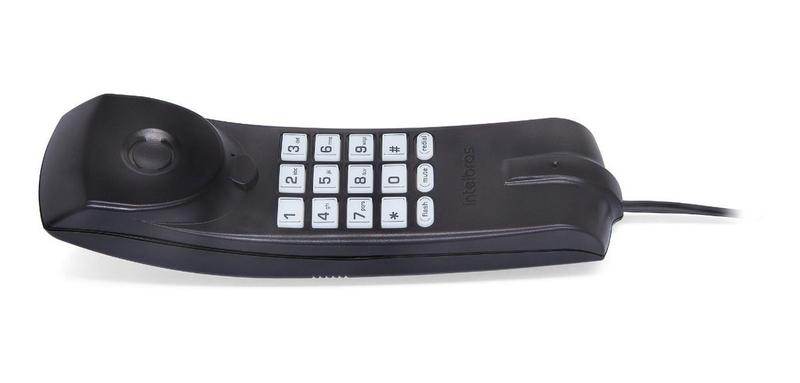 Imagem de Telefone com fio tc 20 preto mesa ou parede intelbras