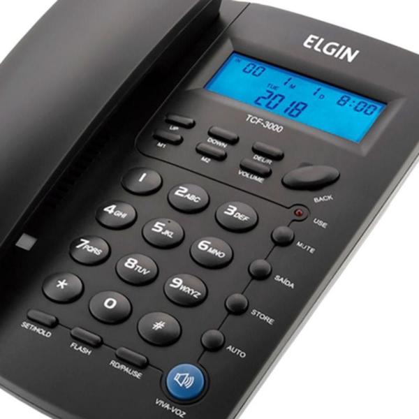 Imagem de Telefone com Fio TCG-3000 Preto - Elgin