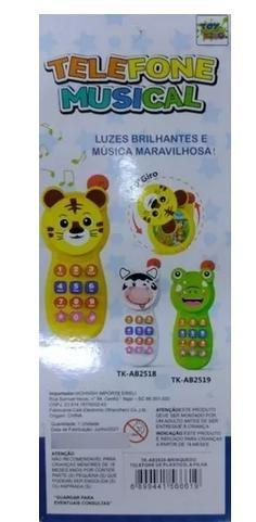 Imagem de Telefone de Brinquedo Infantil Luz e Sons Educacional Animais - Toy King