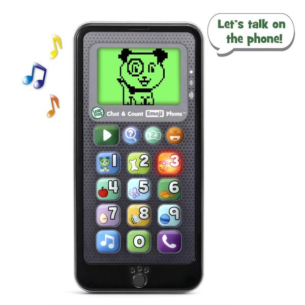 Imagem de Telefone de emoji Chat and Count da LeapFrog, preto